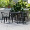 Flash Furniture 5PC Black Table and Chairs with Poly Resin Finish SB-T11C4-T-BK-GG - alternate 1